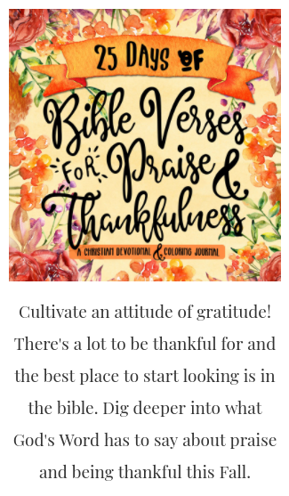 25 Days of Bible Verses for Praise and Thankfulness bible study journal and coloring book