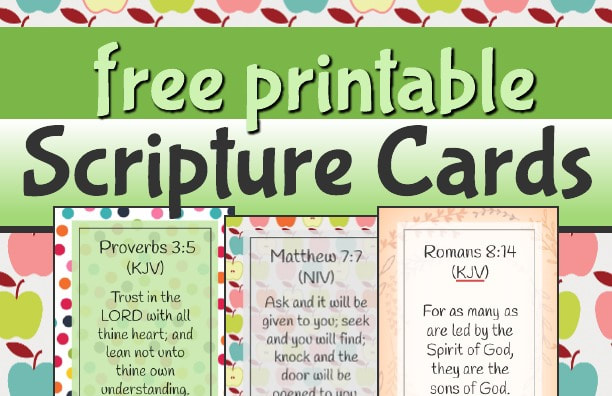 Free scripture card printables NIV KJV and ESV for memorizing Bible verses