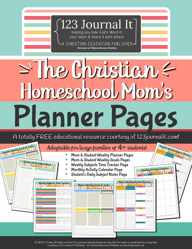Free Printable PDF planner for Christian Homeschool Moms