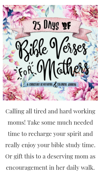 25 Days of Bible Verses for Mothers bible study journal and coloring book