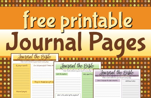 Free Christian Bible journaling page printables for homeschool and Sunday school class