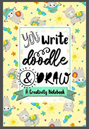 Cute Party Time Llamas Cover - You Write Doodle and Draw - A Creativity Notebook - Homeschool Education Workbook for Kids and Teens - Research Writing Drawing Science Animals Curriculum
